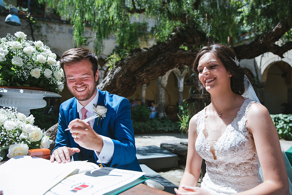 Location for wedding in Sorrento: the Saint Francis Cloister